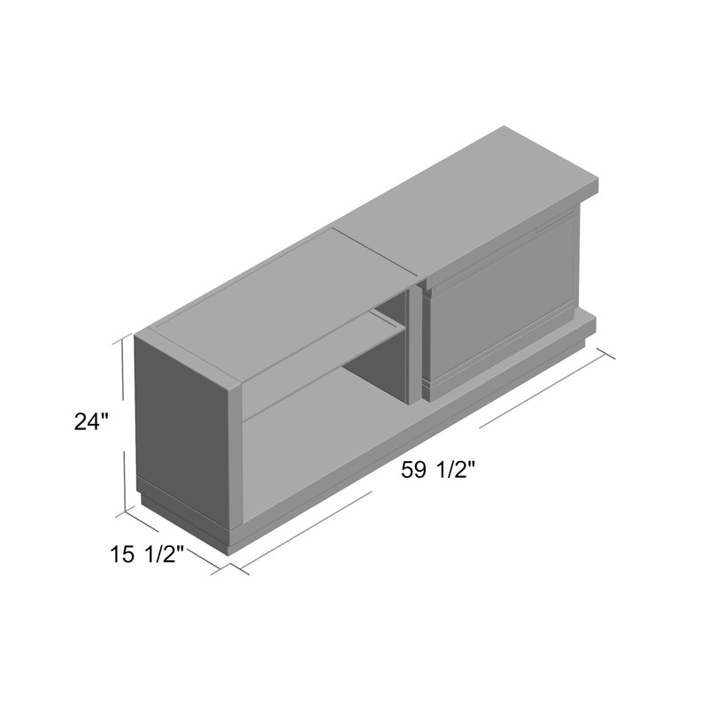Orren Ellis Ladores TV Stand for TVs up to 65" with Fireplace Included